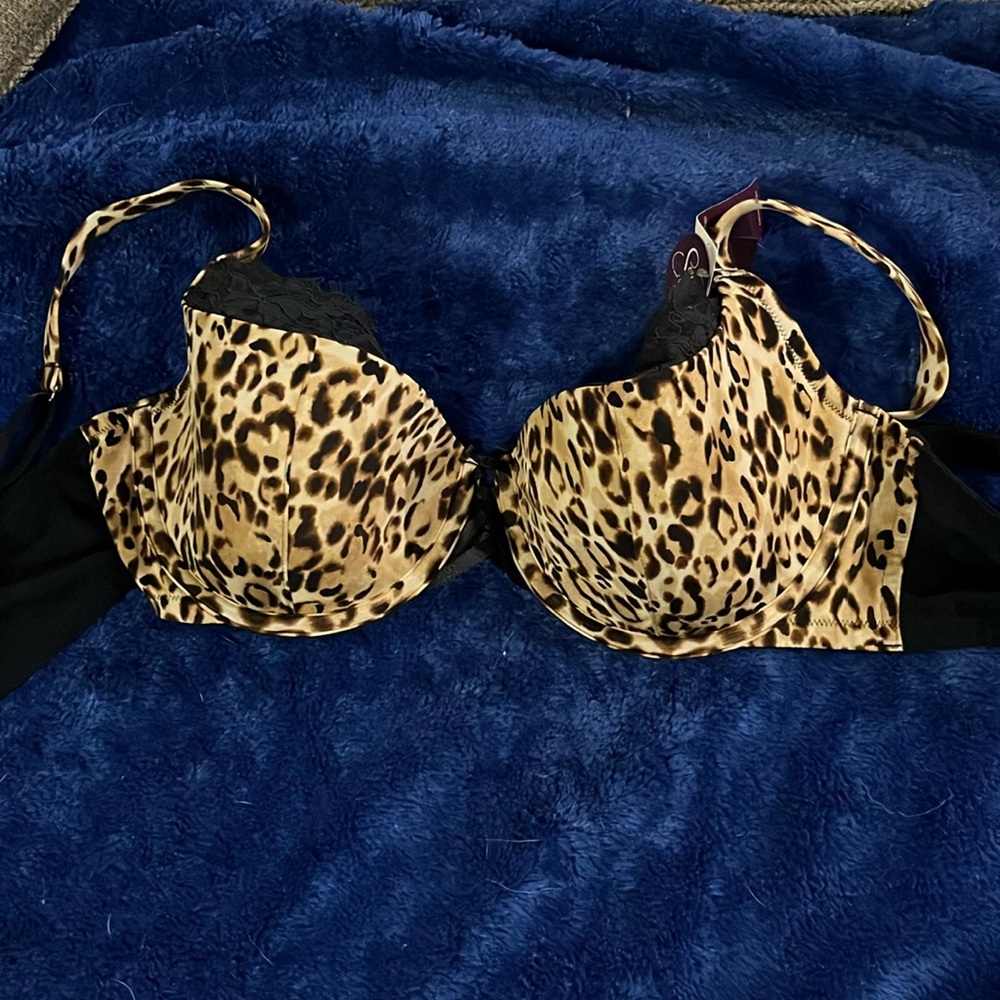 Leopard style 40DD Bra. Never worn, still with tags. Cacique brand.